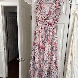 Baltic Born Floral Maxi Dress - Pink and White